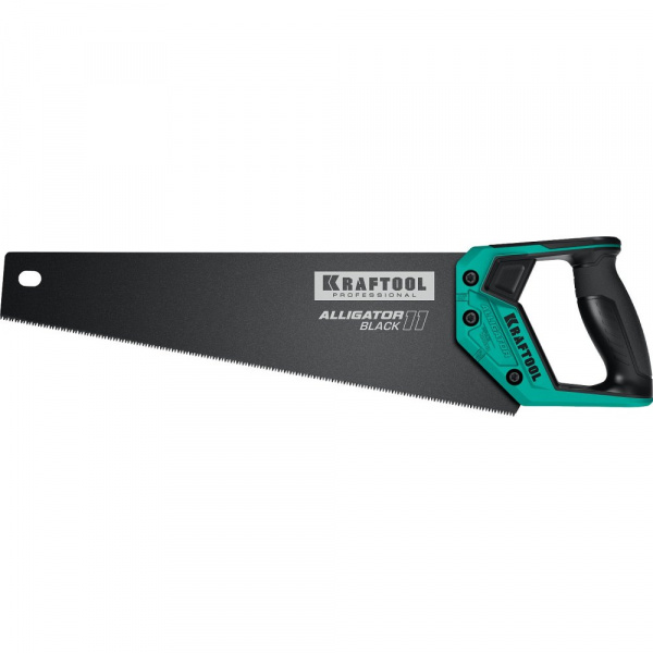 Ножовка для точного реза "Alligator BLACK 11" 550 мм 11 TPI 3D зуб 15205-55 KRAFTOOL