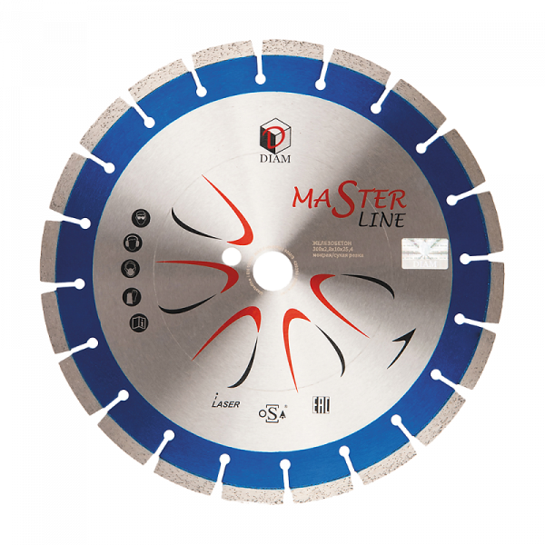 Круг сегментный алмазный железобетон Master Line 350*3,0*10*25,4 DIAM