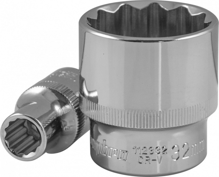Головка торцевая 12-гранная 1/2"DR 9 мм 112309 OMBRA