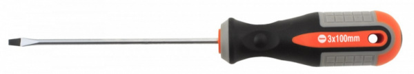 Отвертка стержневая шлицевая ROUND GRIP SL6x38 мм 750638 OMBRA